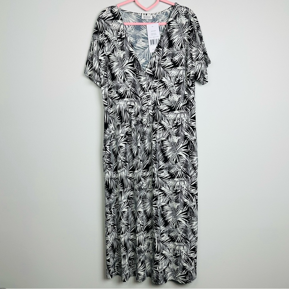 Masai NWT Nardi dress Fitted Black and white Size XL